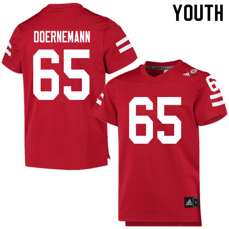 Youth #65 Casey Doernemann Nebraska Cornhuskers College Football Jerseys Sale-Scarlet